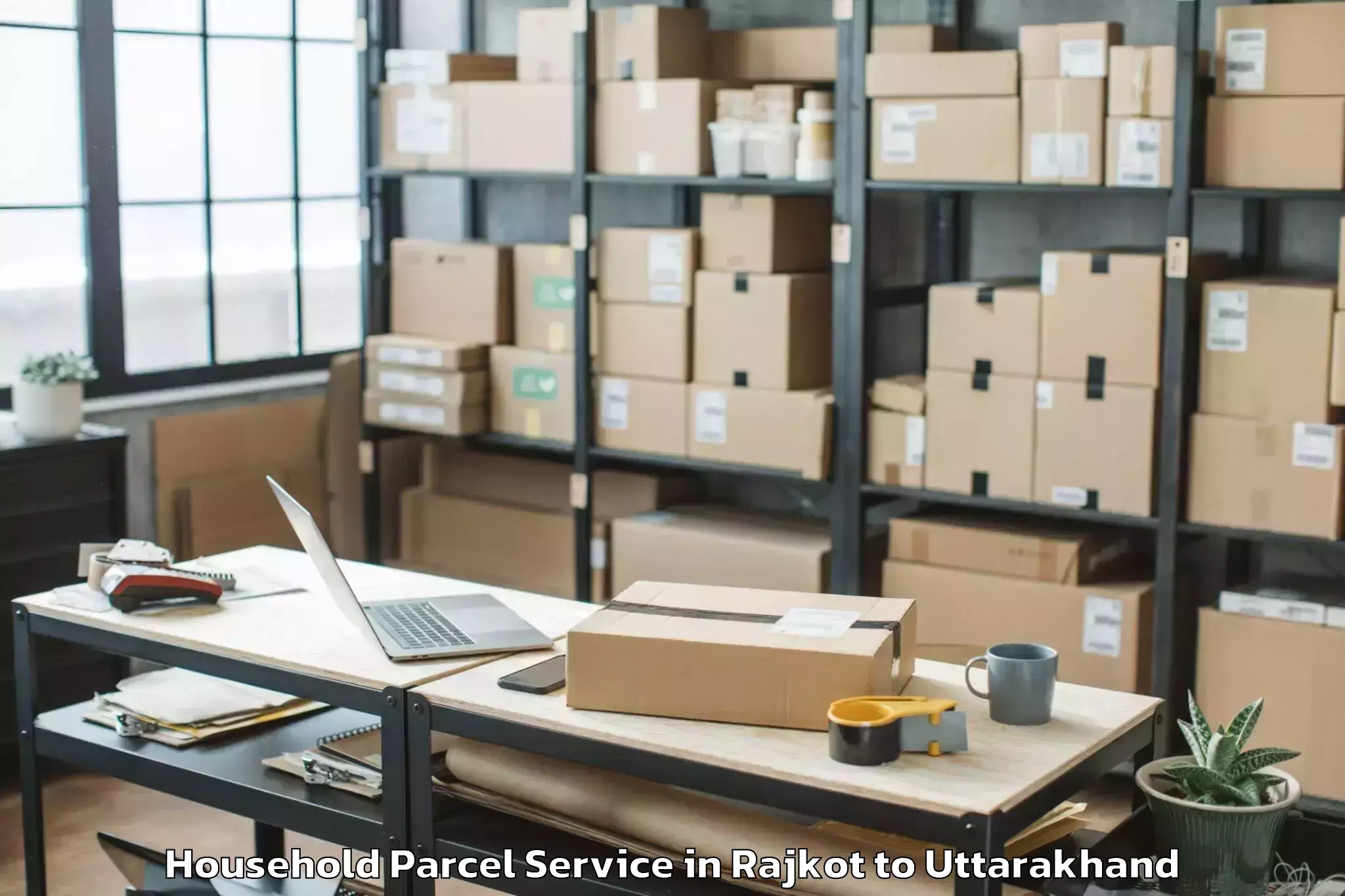 Book Rajkot to Uttarakhand Household Parcel Online